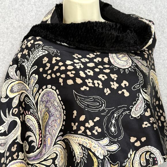 Preston & York 100% Silk Wrap Double Layer Paisley Quiet Luxury Elegant Cozy - Picture 4 of 16